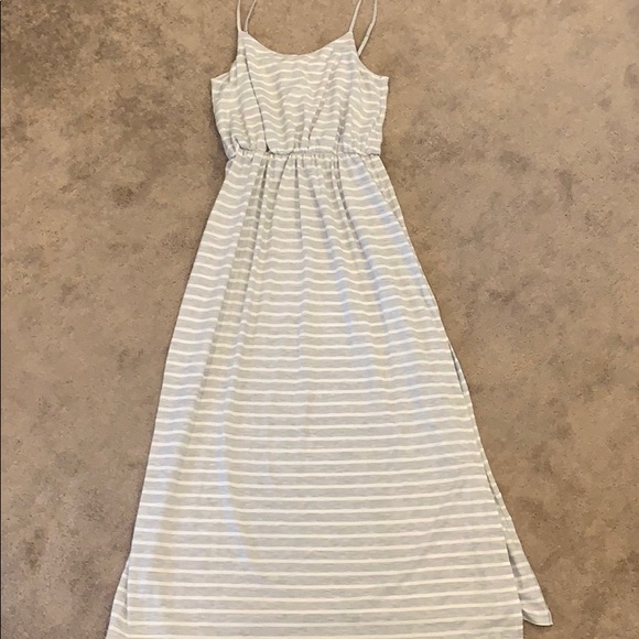 Grey and White Maxi Dress - Picture 3 of 5